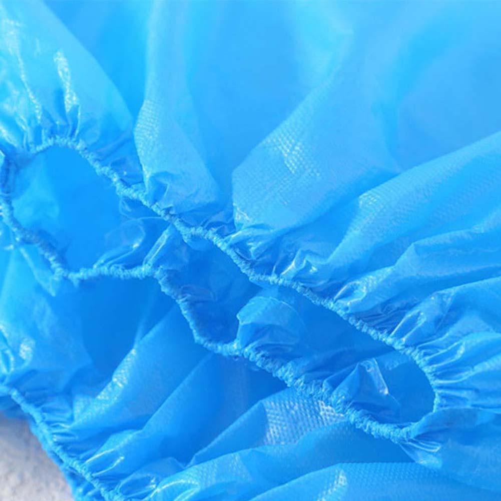 Couvre-chaussures 200 pièces couvre-chaussures jetables couvre-chaussures imperméables couvre-chaussures anti-poussière couvre-chaussures bleu en plastique couvre-chaussures cheville