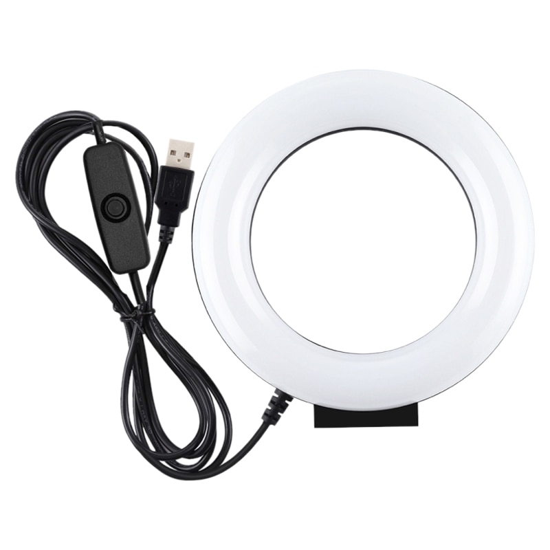 -PULUZ 4.7Inch Ring Light LED Desktop Ring Lamp USB White Light for Makeup Video Live Studio Photography: Default Title