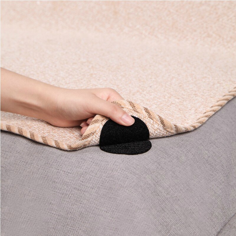 5Pairs Anti Curling Sofa Strong Self Adhesive Tape Rug Gripper Secure The Carpet and Sheets In Place and KeepThe Corners Flat