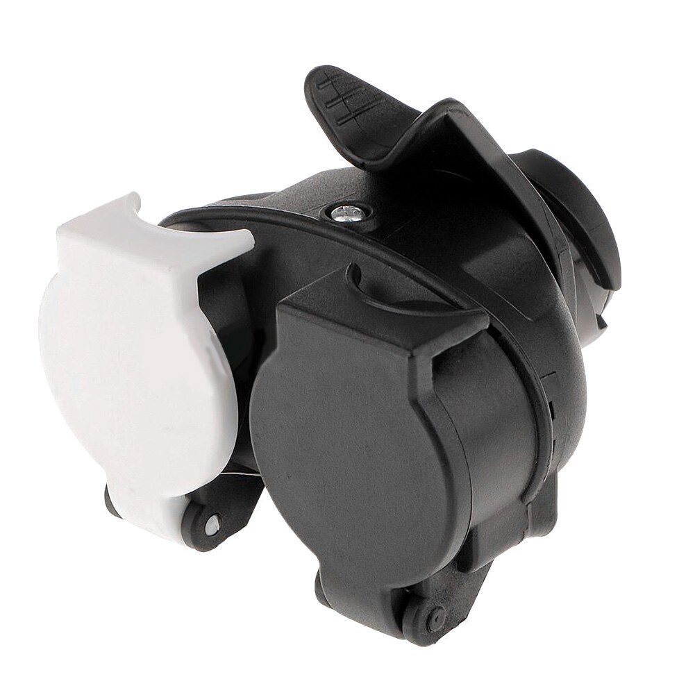 13- polig  to 7- polig euro släpvagnsdragning husvagn adapterkontakt med dubbla uttag