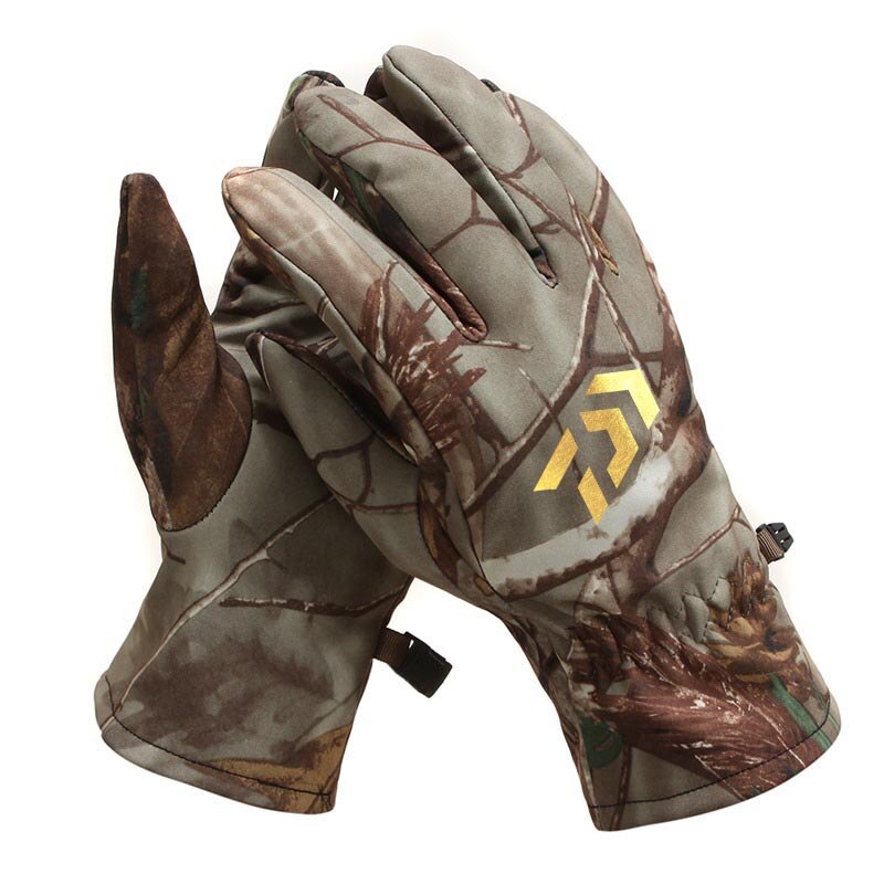 Heren Outdoor Winter Camouflage Ski Vissen Handschoenen Winddicht Volledige Vinger Anti-Slip Klimmen Wandelen Camping Paardrijden Vissen Handschoenen: fangshengjin