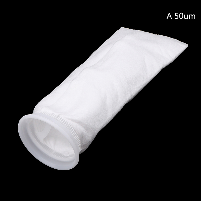 Reutilizáveis Fish Tank Felt Filter Bags, Sump Socks, Filtração Pond, 50, 75, 100um, 1Pc: Branco