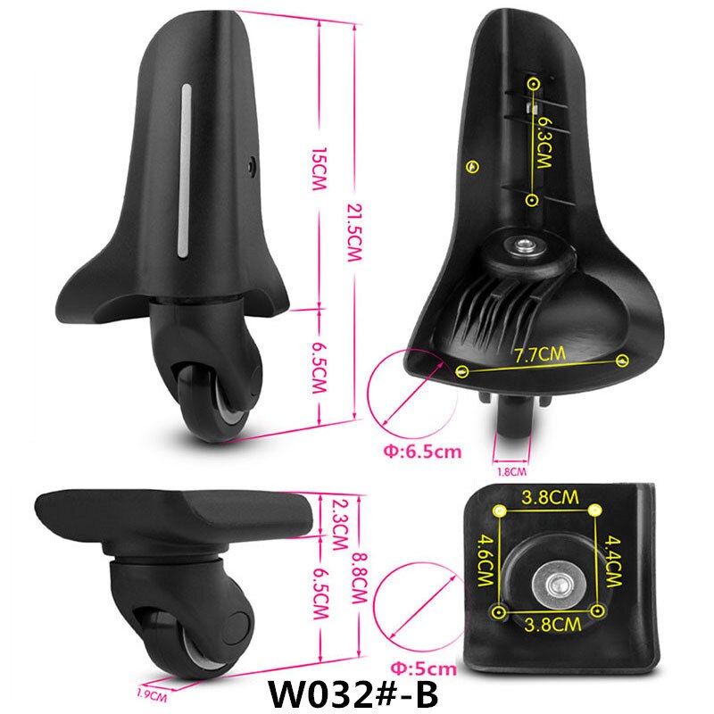 Replacement luggage wheel,Suitcase Wheels Repair, Replacement Trolley Wheels,wheels for suitcases W032#-B: 1 lot for 4