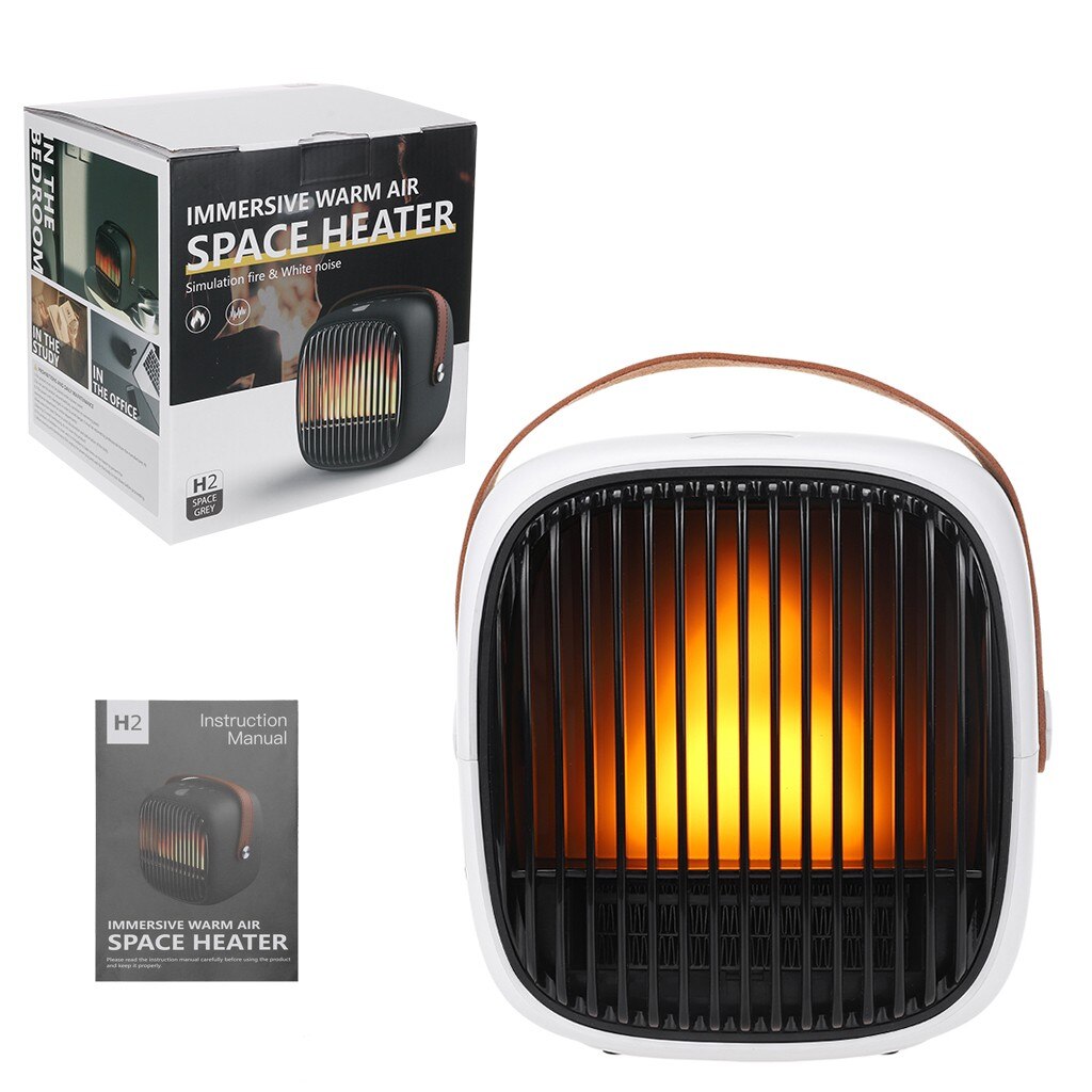 Je Huis 800W Draagbare Elektrische Kachel - Plug-in Mini Wandverwarming Met Afstandsbediening Energiezuinige Verwarming Voor Slaapkamer Badkamer