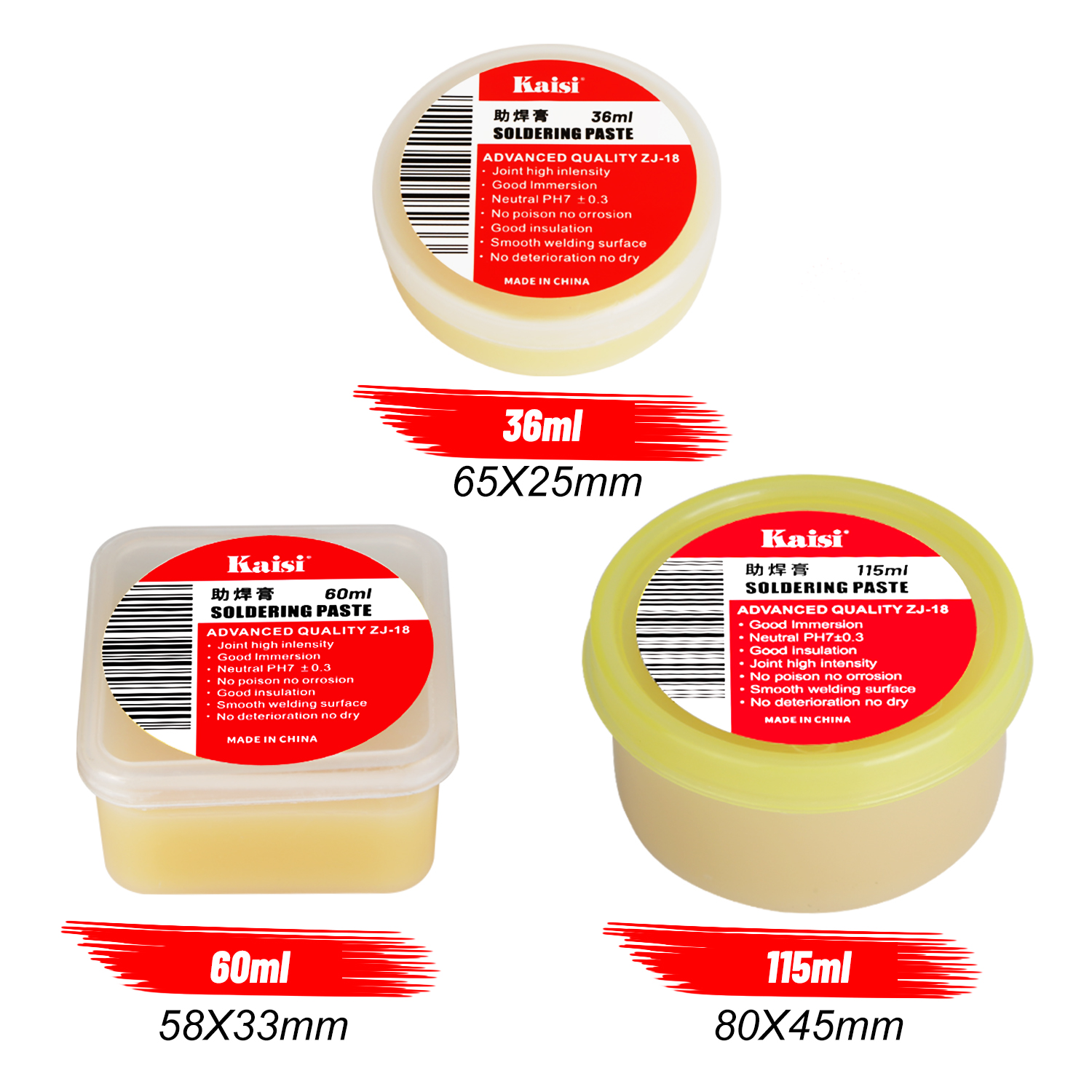 Kaisi Lötpaste 30g 40g 100g Lötflussmittel für SMD PCB BGA SMT Schablone Reparatur Schweißen nacharbeiten Bahnhof