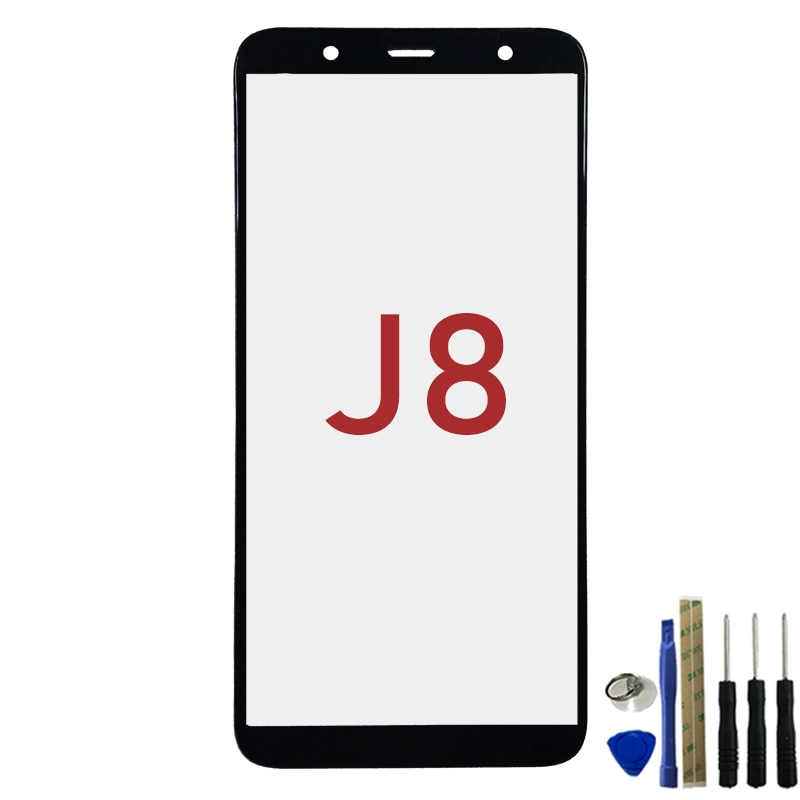 Ersatz äußere Objektiv Für Samsung Galaxis J8 J810 J810F J810Y J810G Glas Frontscheibe Tafel LCD Glas Mit WERKZEUGE