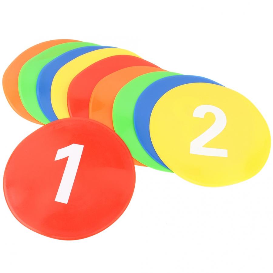 Durable Goal-10 Uds. Para entrenamiento de fútbol , equipo de signos de discos, marcadores de disco, discos planos, tamaño oficial