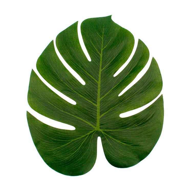 12 pçs/lote verão tropical festa artificial folhas de palmeira havaiano luau festa selva praia tema festa decoração hawaii casa decoração: 12pcs / 8inch