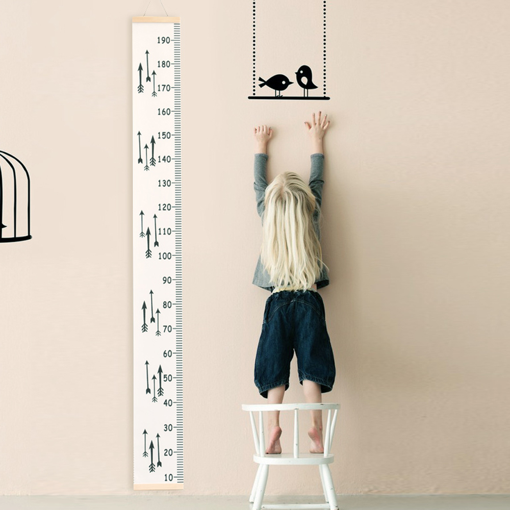 Kid Growth Chart Height Ruler Child Growth Size Chart Height Measurement Ruler For Children'S Room Home Decor Wall Sticker
