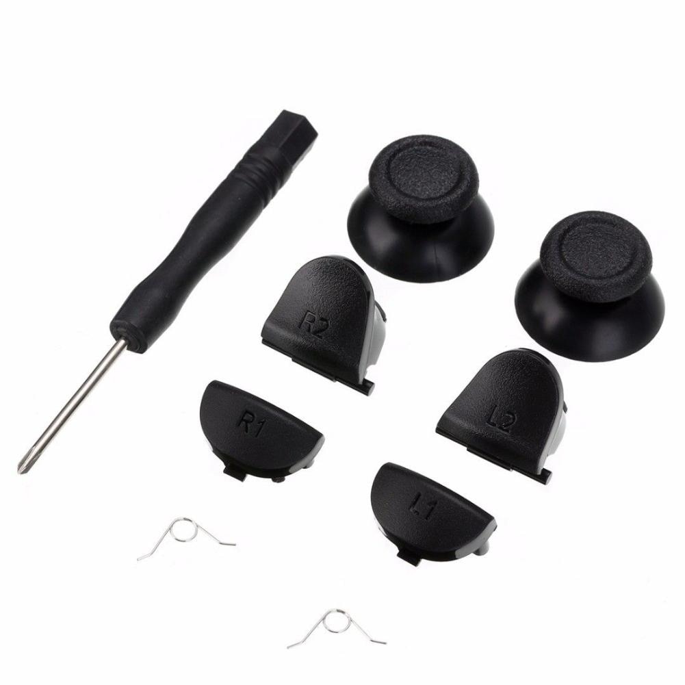 8 In 1 Analoge Duimpoken Voor Playstation PS4 Controller L/R2 Trigger Knop Voor PS4 Gamepad Vervanging Deel handvat Reparatie Set: Default Title