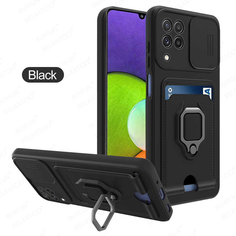 Custodia protettiva per fotocamera scorrevole per samsung A22 4G/5G supporto magnetico per auto custodia morbida antiurto SumsungA22 22A Sansung A 22 Fundas: For Samsung A22 4g / Back 1
