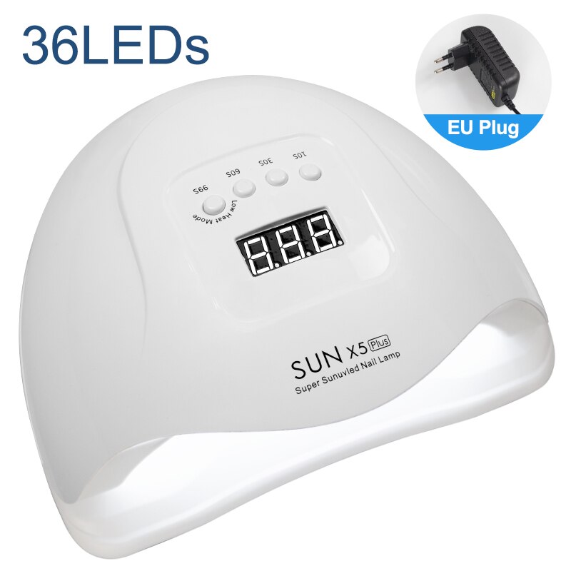60LED UV Nail Dryer For Manicure Fast Drying Gel Nail Polish With 4 Timer Setting With LCD Display Salon Use Nail Art Tools: SUNX5PLUS
