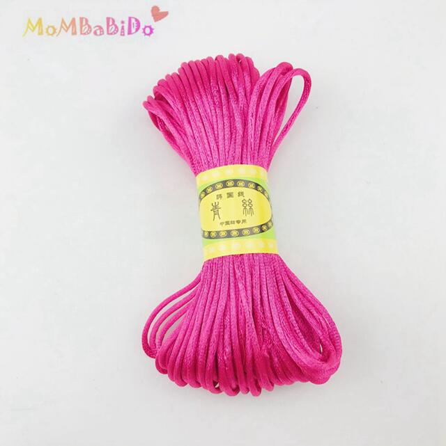 1Mm Satijn Cords 20 M/partij Diy String Nylon Touw Medeplichtige & Bevindingen Baby Silicone Tandjes Bead Ketting Sieraden Cord: 11