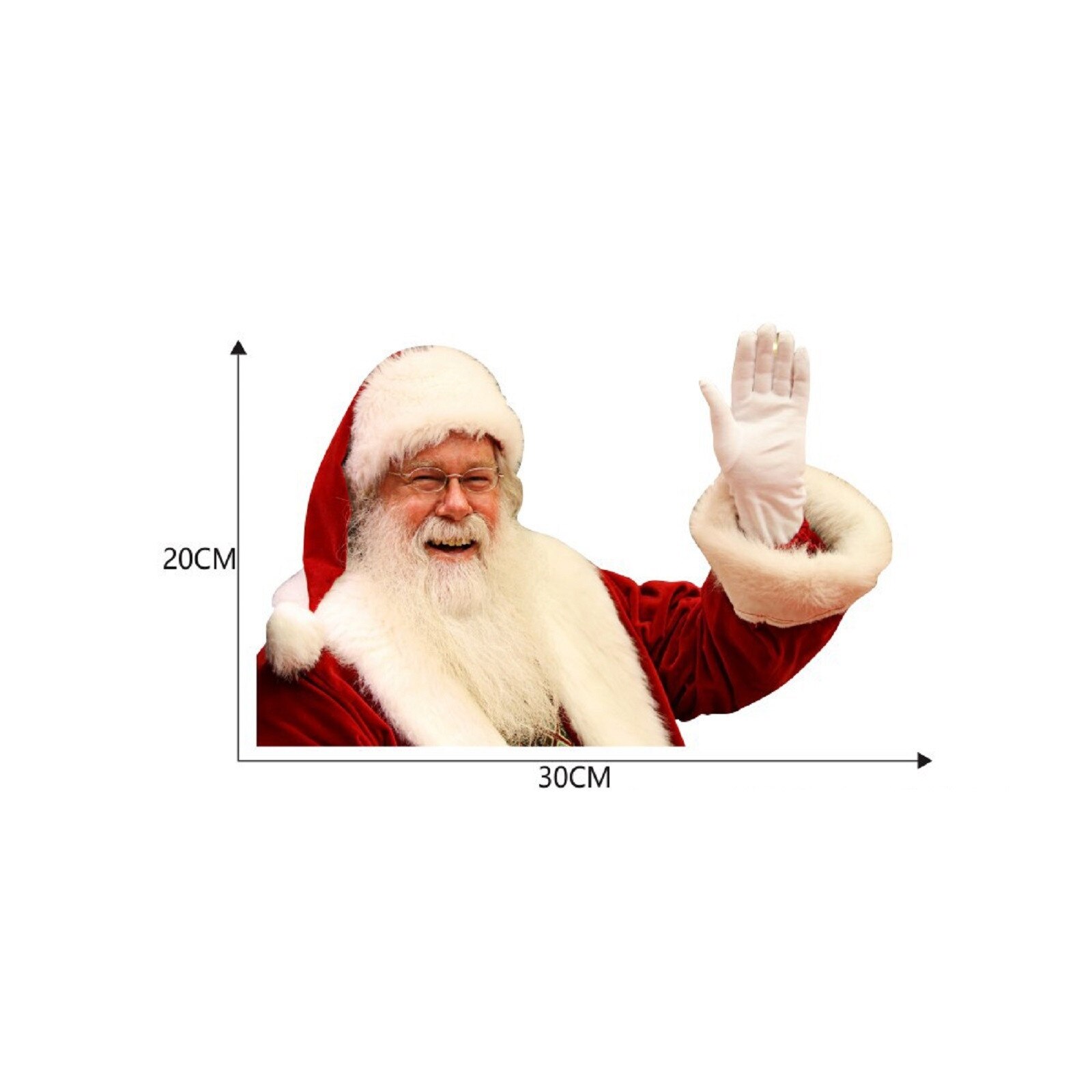 Christmas The 3D Realistic Santa Claus Car Rear Window Sticker Home Decoration Accessories