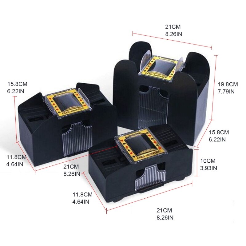 Poker automatisk blandningsmaskin elektronisk kortblandare batteridriven kort  d0lb
