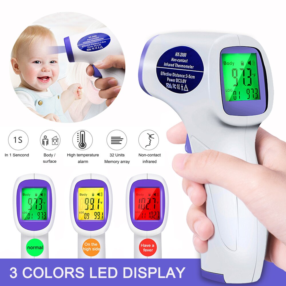 Nicht kontakt Digital Infrarot thermometer IR Hohe Präzision Stirn Temperatur LCD Digital für Baby & Erwachsene