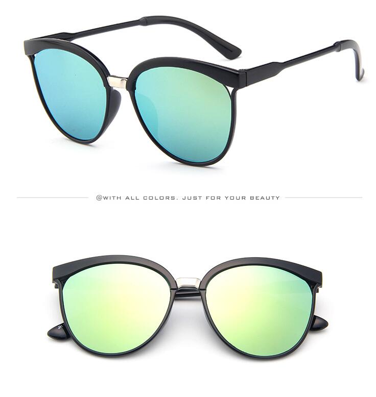 Retro cat eye zonnebril dames merk spiegel cateye zonnebril voor dames tinten  uv400 zonnebrillen: Goud