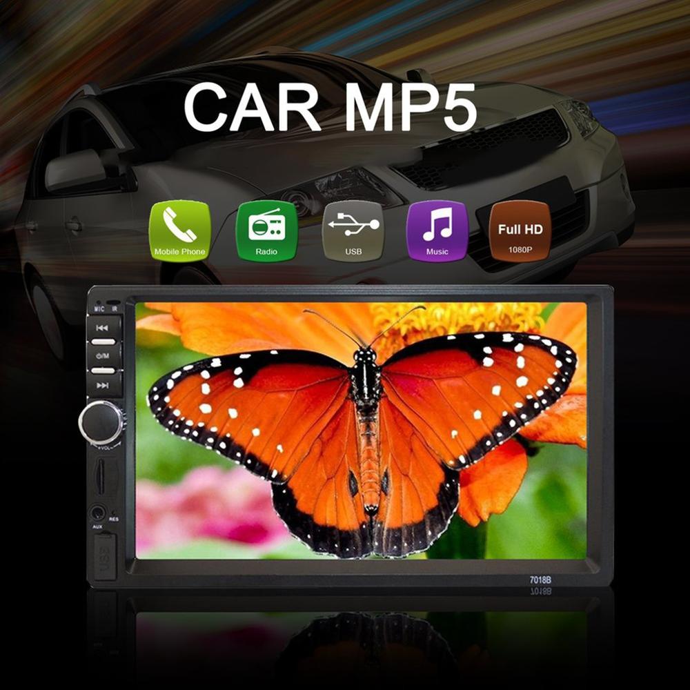 Car Radio 7-inch Large Screen with Stereo Fm Radio Bluetooth Mp5 Player Rear View Camera 7018b