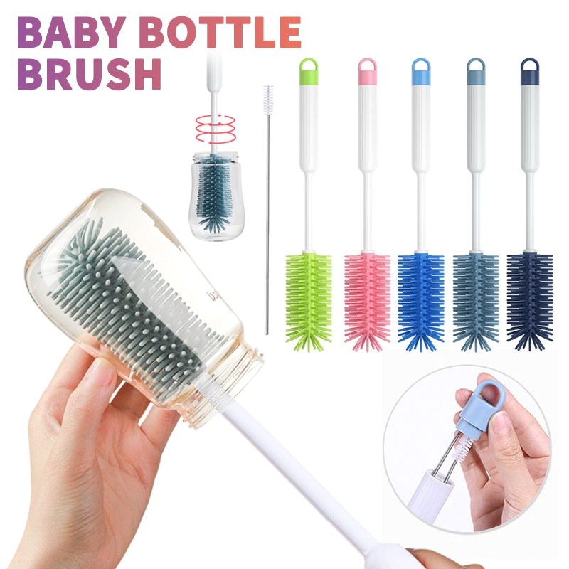 Bouteille brosse tasse à récurer Silicone cuisine nettoyant bébé bouteille nettoyage eau tasse nettoyage cuisine longue poignée nettoyage