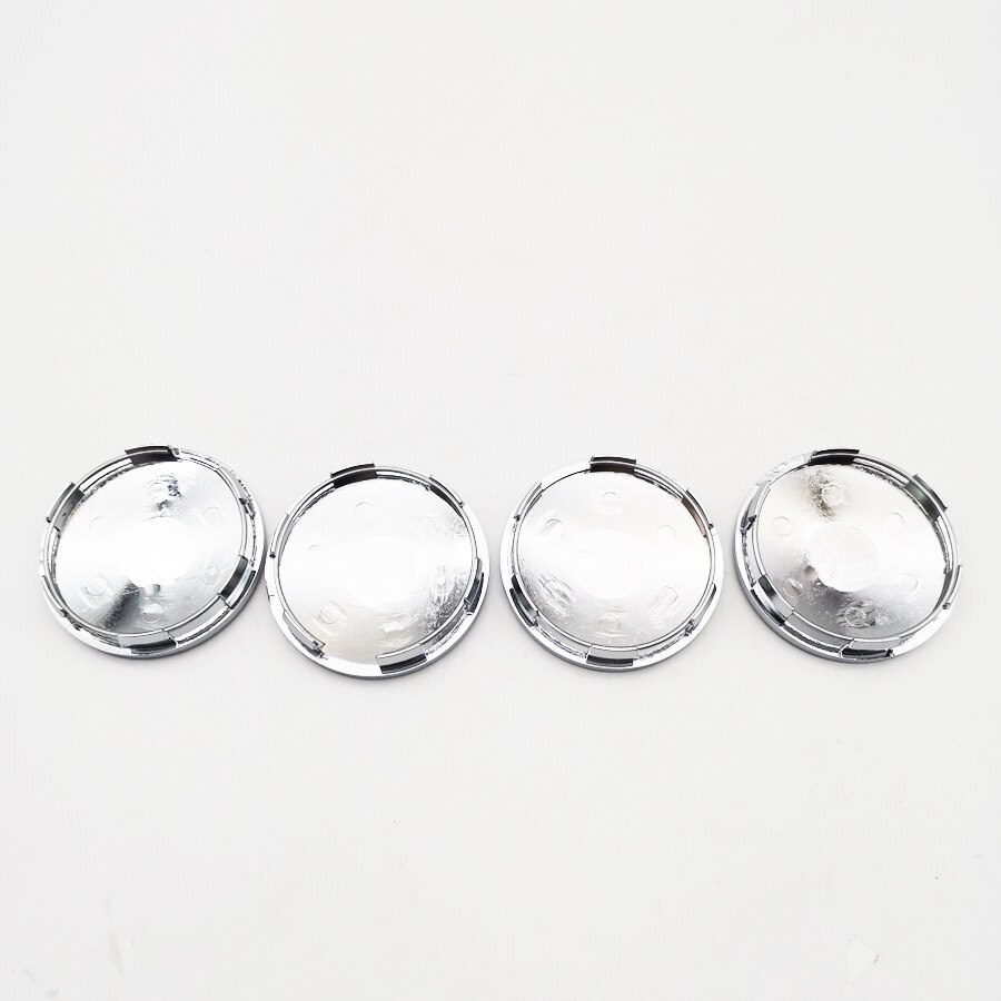 4Pcs Set Universal Chrome Silver Car Wheel Center Hub Caps Covers