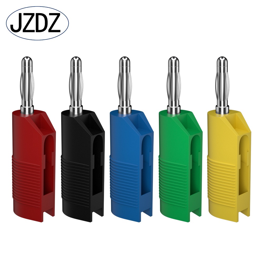 Jzdz 5 Stuks 4Mm Koperen Vernikkelde Bananenplug Geplaatst 4Mm Bananenplug Connector Stapelbare Schroef Fixatie J.10032