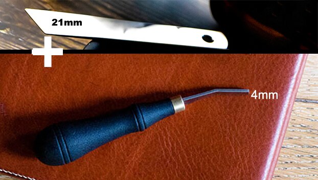 Pro detail rougher file tool and stainless steel spatula for leather craft: 4mm-21mm