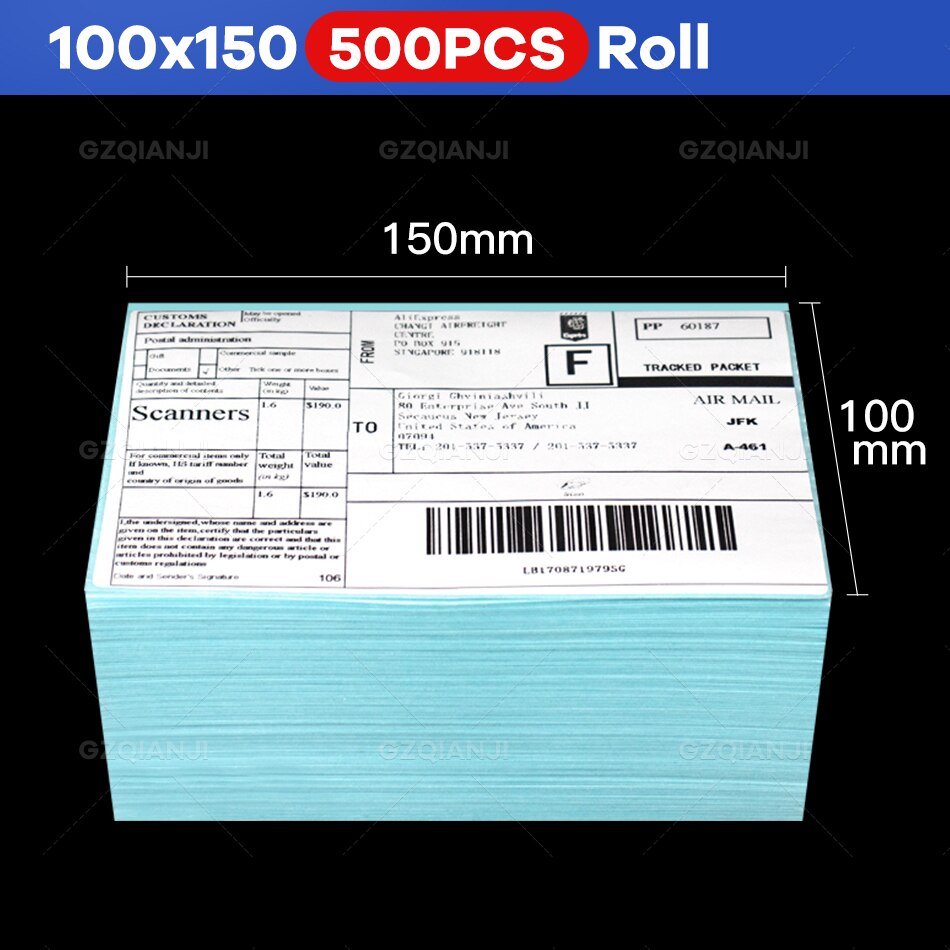 4x6 USB Bluetooth Thermal Printer Label Maker Sticker Label Barcode Printer for Express Label Printing High Speed: label-100X150X500Pcs / EU plug