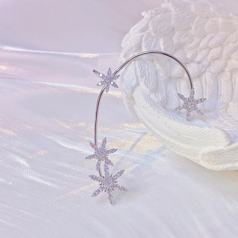 Helix Kraakbeen Clip Sneeuwvlok Oor Manchet Helix Schelp Oorbellen Non Piercing Oor Manchetten Sneeuwvlok Oorbel Zilveren K3ND