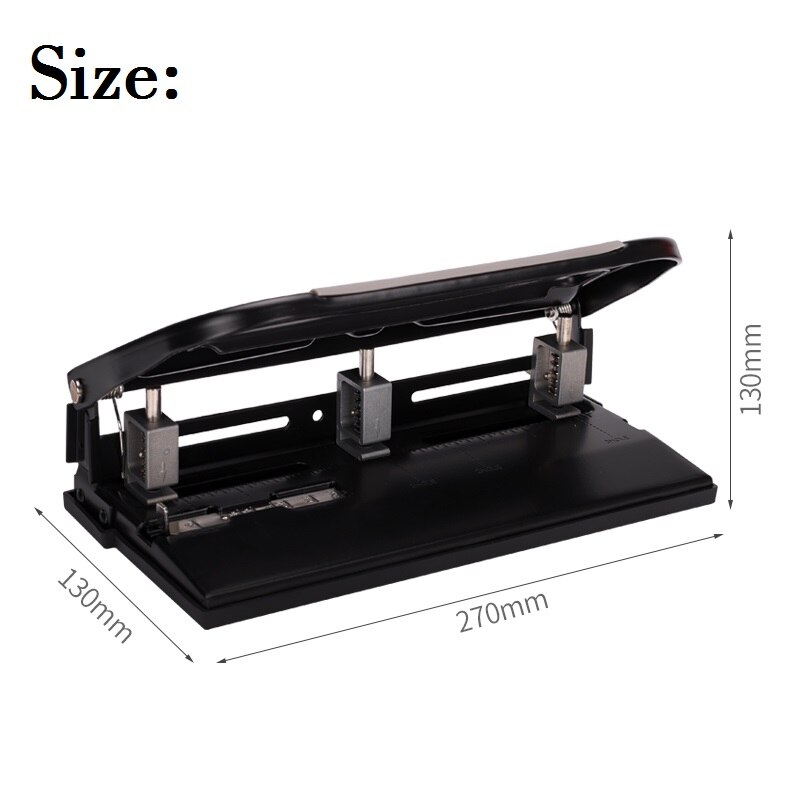 Large Capacity 2-Hole / 3-Hole Punch Heavy Metal Puncher Adjustable and Detachble Puncher 40-sheets