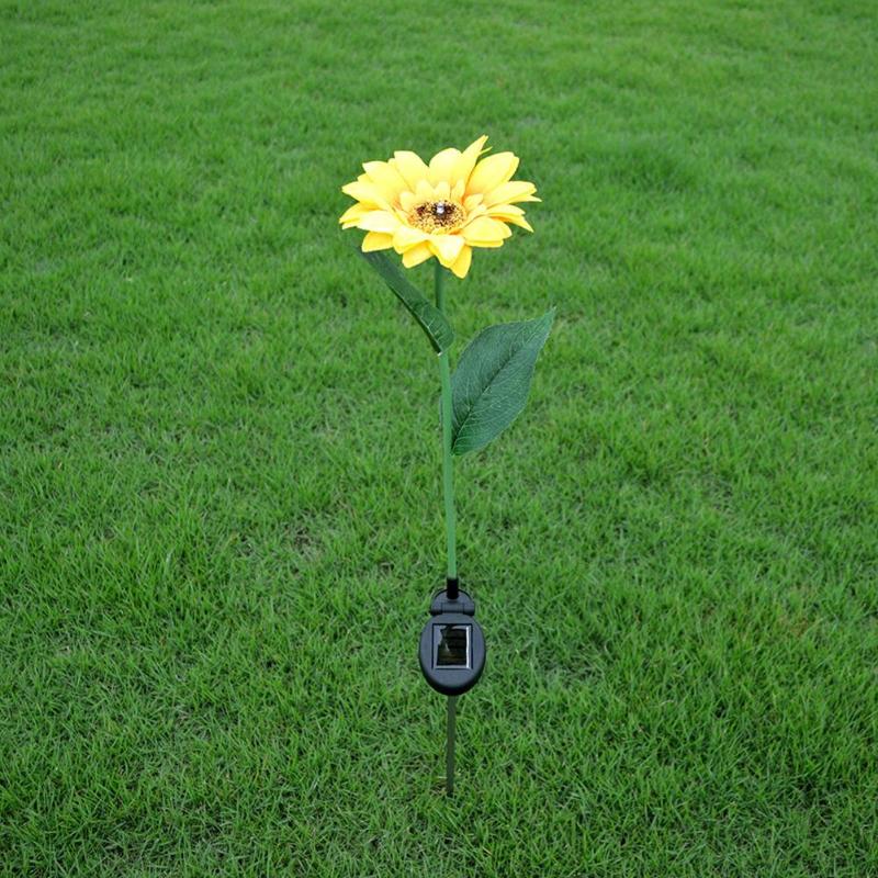Outdoor Solar Power LED Simulation Sunflower Light Excellent ABS Jumbo and Stainless Steel Garden Lawn Landscape Lamp