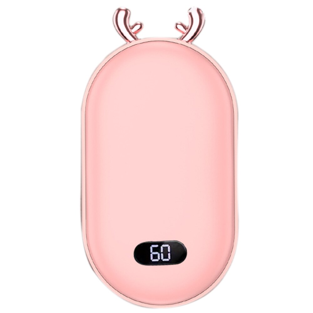 Ogrzewacz dłoni 2 w 1 przenośny moc Bank USB akumulator elektryczny ogrzewacz dłoni inteligentna stała temperatura 5200mAh: zielony digitaldisplay