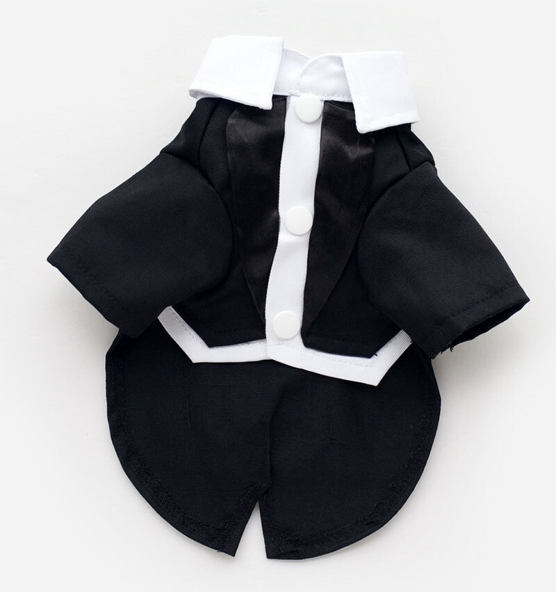 Vêtements de mariage pour chiens domestiques | Smoking pour chiot, noir, pour hommes, chiens, chats, Chihuahua, caniche, Bichon, robe de mariage