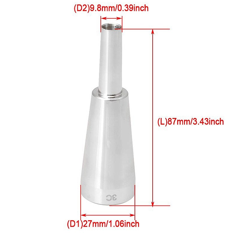 2X 3C Trompet Mondstuk Zilver/Goud Meg Metalen Trompet Voor Yamaha Of Bach Conn En Koning Trompet C Trompet