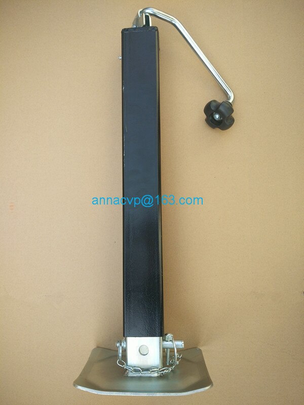 SQUARE TRAILER JACK W/ FOOTPLATE 8,000 lbs. ADJUST LEG TOPWIND - 15" LIFT trailer parts
