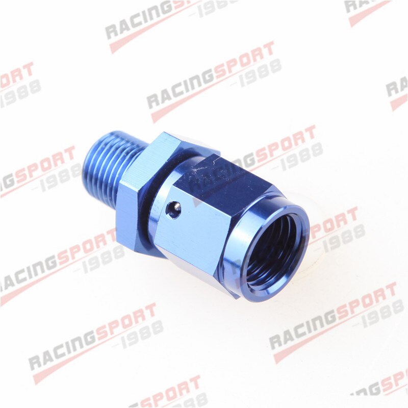 6an an6 til 1/8 "npt kvinnelig svingbar til mannlig rett aluminiumsadapter som passer blå / svart: Blå
