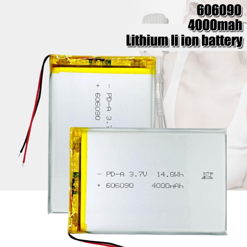 3.7V 4000mAh 606090 Cells Lithium Li-po Battery Li-ion Polymer Batteries for Tablet E-Book Powerbank PC Laptop