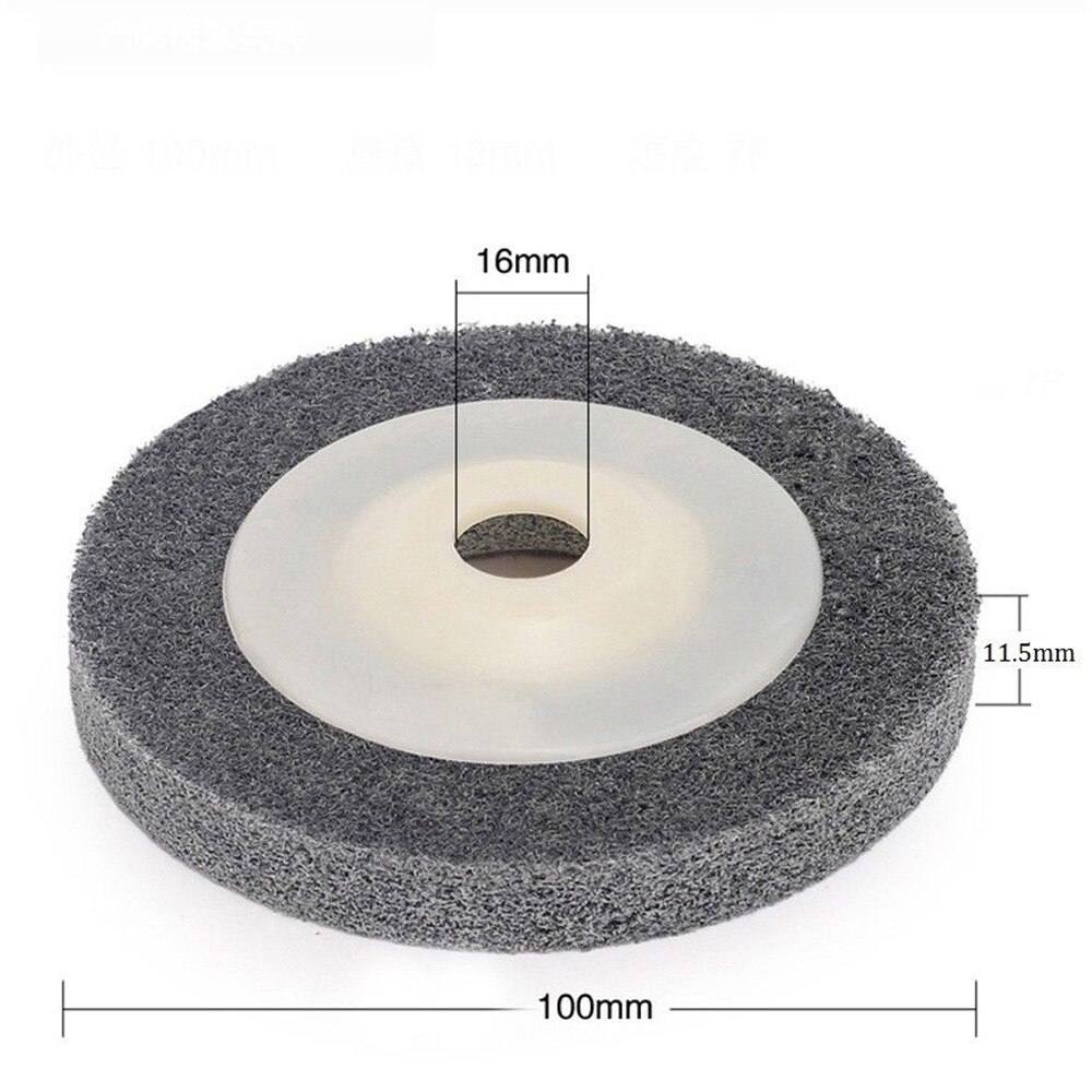 4 '' 100mm nylonfiber polerende pudseskive til vinkelsliber stor varmeafledningseffekt