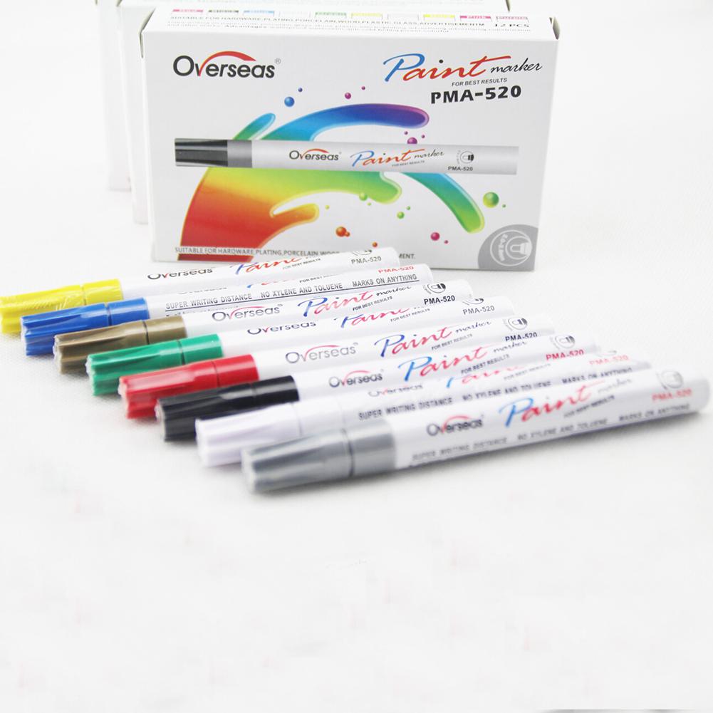 1 Piece Car Paint Pen Waterproof Car Wheel Tire Oily Painting Mark Pen Auto Rubber Tyre Tread Metal Permanent Paint Marker