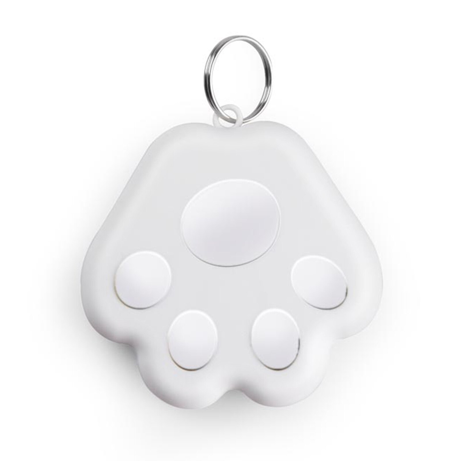 Bluetooth Anti-lost Device Tracking Selfie Finder Dog Paw Anti-lost Device Tracking Selfie Finder Pets' Paw Tracking Self Timer: White