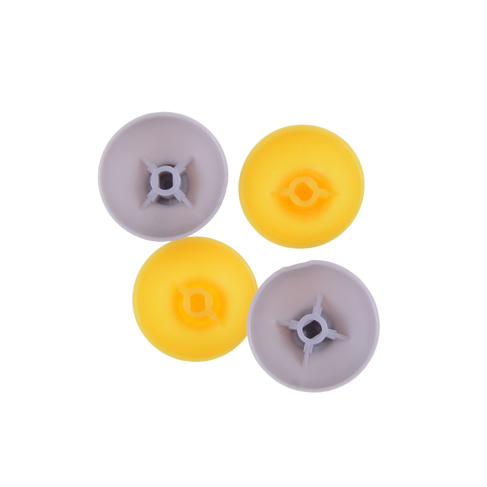 4 stk/sæt grå gul analog stick thumbsticks joystick cap til xbox 360 controller svampe gummi cover