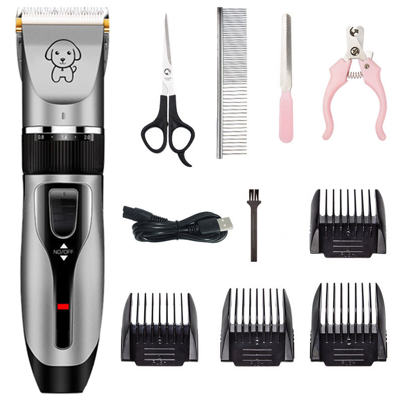 Dog Clipper Dog Grooming Clipper Electric Pets Hair Trimmers Shaver Shears for Dogs and Cats Dog Grooming Kit: 12