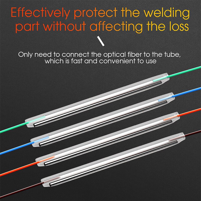 1000pcs single steel needle Fiber optic heat-shrinkable sleeve 60mm FTTH fiber optic fusion splice protection tube