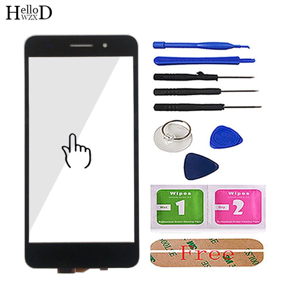 Touch Screen For Huawei Y6 II Y6II Y6 2 Touch Screen Digitizer TouchScreen Sensor Lens Front Glass Panel Mobile Tools 3M Glue: Black With Tools