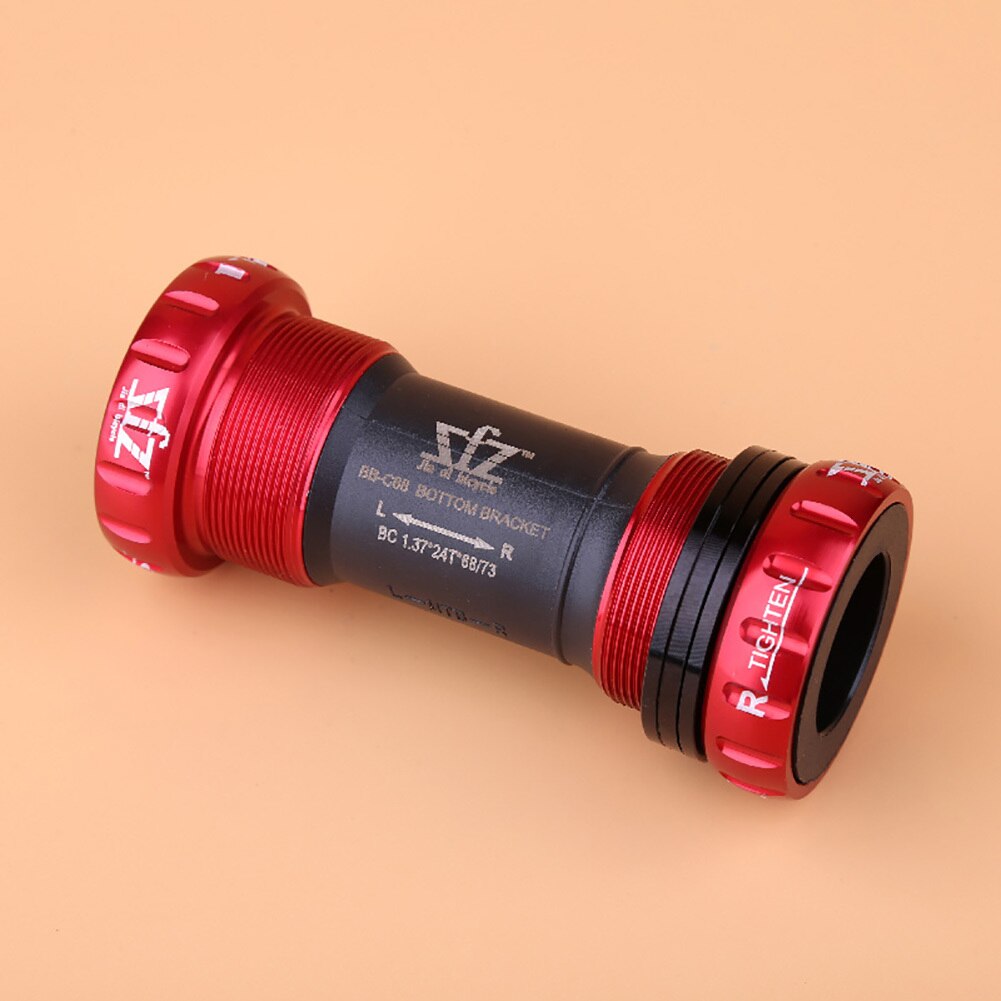 Trapas 68/73mm fietsassen mtb racefiets trapas waterdicht cnc aluminiumlegering bb crankstel as onderdelen: Rood