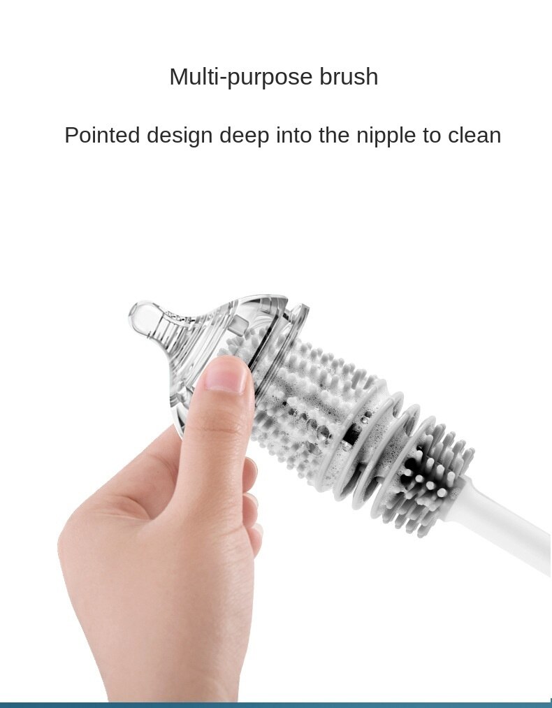 1/pc Silikon Milch Flasche Bürste 360 lang handhaben Tasse Bürste Haushalt Reinigung Bürste Küche Bürste Flasche Bürsten Baby Flasche