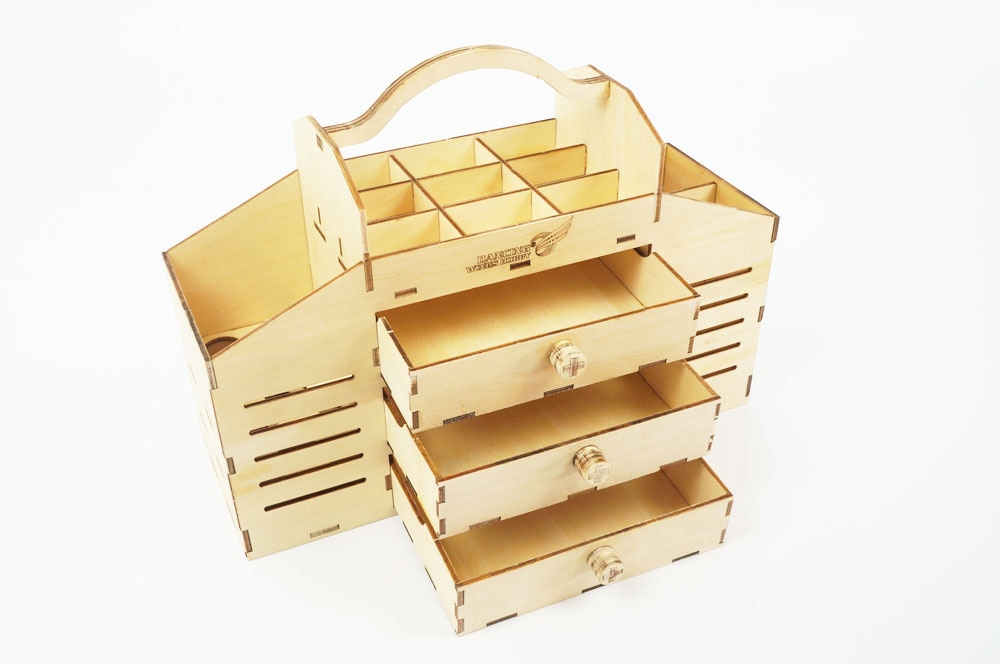 Diy Houten Toolbox Building Kit Perfect Voor Gereedschap Mes, Bestand, Pin, Lijm, Schuurpapier, klem, Potlood, Liniaal En Gradenboog