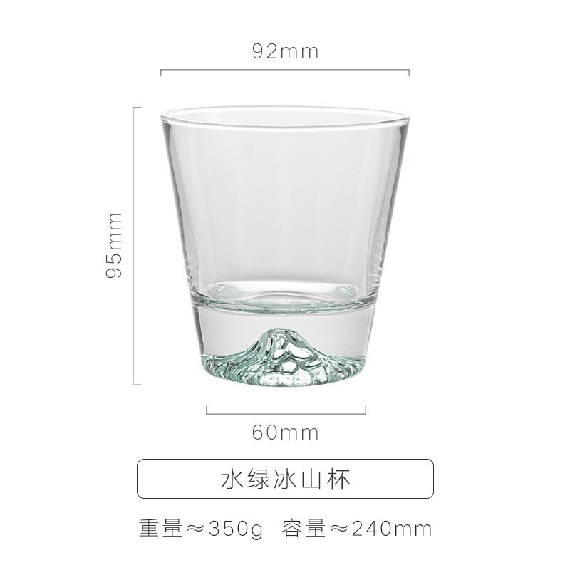 Verres à vin en cristal Transparent, créative, mignon, 3D, volcan, neige montagne, verre à whisky, verre à boire: A4 / 1PCS