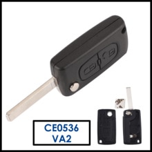 MANDO LLAVE CARCASA PARA PEUGEOT 207 307 308 407 807 2 BOTONES CE0536 VA2