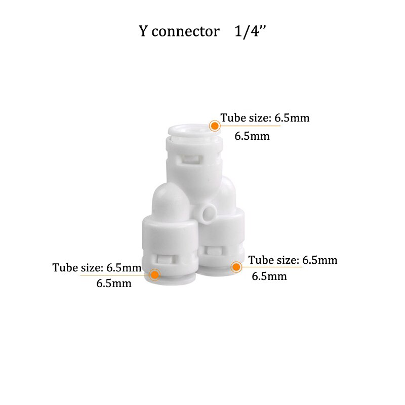 Garden Irrigation System1/4'' 3/8'' interface slip-lock Quick Connector Tee Elbow Straight Adapter Water pipe joint: Blue