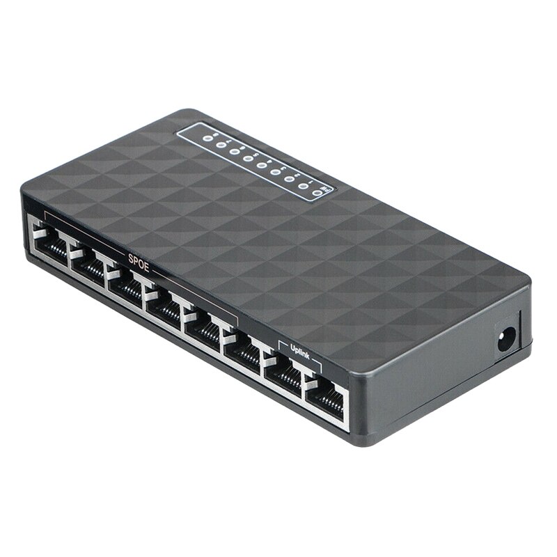 10/100 Mbps 8 Poorten Poe Ethernet Lan Desktop Network Switch Hub Adapter(Eu Plug)